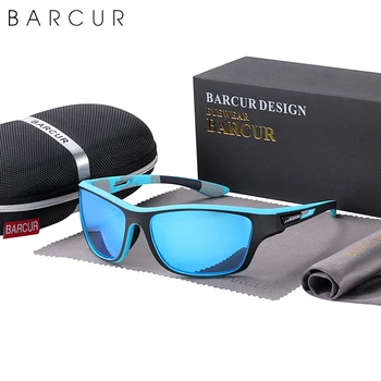 BARCUR Šport TR90 slnečné Okuliare Jazdy Mužov Polarizované Ženy Slnečné Okuliare Módne Okuliare UV400