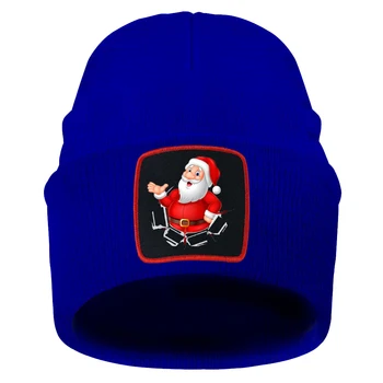 Vianočné Vonkajšie Santa Claus Pletené SkullCap Mužov Priedušná Beaines Lyžovanie Pletený Hat Biela 2020 Hip Hop Czapka Zimowa Elastické