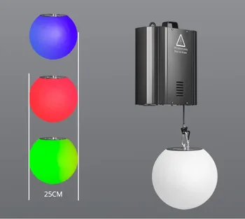 3D Zdvíhacie Loptu 0-5M Voliteľné DMX512 RGB LED Zdvíhacie Výška Loptu Farebné Music Stage Účinok, Osvetlenie, DJ, Disco Party Club Svetlo