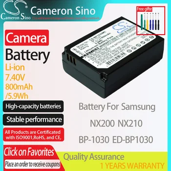 CameronSino Batéria pre Samsung prijímac nx200 NX210 hodí Samsung BP-1030 ED-BP1030 Digitálny fotoaparát Batérie 800mAh/5.9 Wh 7.40 V Li-ion