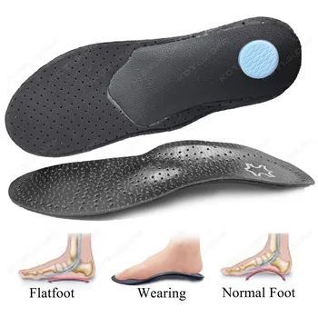 Kožené Protetických Stielka Pre Obchodné Topánky Deodorization Priedušná Ploché Nohy Arch O/X Nohu Prevencie Ortopedické Vložiť