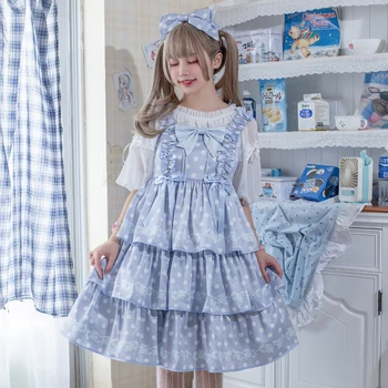 Malý Hedi ~ Sladké bodkovaných Lolita JSK Šaty od Yomi