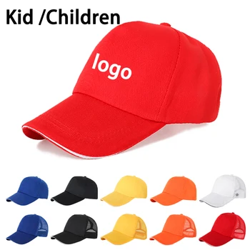 Bavlna Deti Bežné baseball klobúk farbou nastaviteľné vytlačiť logo alebo text výšivky pre deti malé baceball čiapky študent
