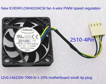 Nové Pre Everflow 4010 4cm 40 mm, Pwm Ventilátor R124010sh (2) 12V 0.14 4-Wire Impulzu Ovládanie Rýchlosti Cpu Chladič