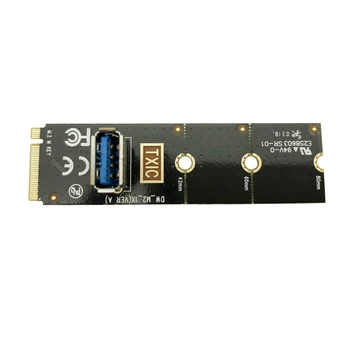 BTBcoin NGFF M. 2 Slot Na USB3.0 PCI-E Stúpačky Karty M2 Slot Extender Adaptér Pre BTC/ETH Ťažba