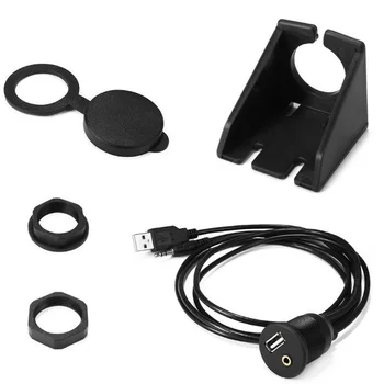 Auto Tabuli Flush Mount USB Port, Audio AUX Predĺženie Usb Audio Vodotesný Kábel Viesť Kábel 1M