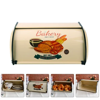 Chlieb Držiak Kovový Chlieb Box Bin Vintage Chlieb Úložný Box Roll Chlieb Pultu Kontajner Pultu Bochník Box