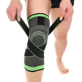 Športové pod tlakom kneepad Beží na bicykli basketbal popruh kneepad Priedušná vinutia nylon 3D pod tlakom kneepad