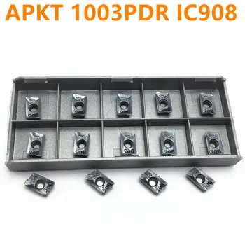 Sústruh frézovanie HM90 APKT1003 PDR IC908 frézovanie fréza otáčania nástroja karbidu vložka pre cnc APKT 1003 tvár frézovanie fréza APKT1003