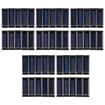 50Pcs Mini Solárny Panel, Nový 0.5 V 100MA Solárne Články Fotovoltaických Panelov Modulu Slnko Batérie Nabíjačky DIY 53X18x2.5 mm