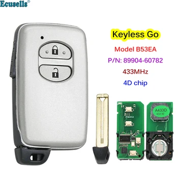 2 Tlačidlo Keyless Go Smart Key POŽIADAŤ 433MHz 4D-67 Čip pre Toyota Land Cruiser 2007-2016 B53EA P1 98 P/N: 89904-60782 Rada A433