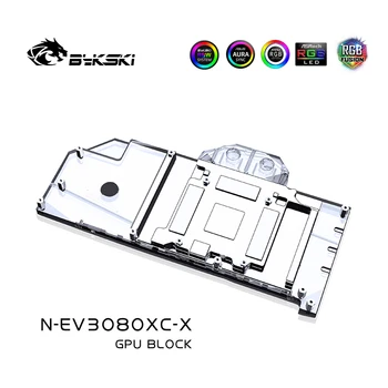 Bykski GPU Vodný Blok pre EVGA RTX 3080 XC Grafická Karta /Plné Pokrytie/s Backplate/ Meď Radiátor Blok N-EV3080XC-X