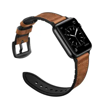 Silikónové+Kožený remienok pre Apple hodinky kapela 44 mm 40 mm 42mm 38mm watchband náramok correa pulseira iwatch 6 5 4 3 se 7 45mm 41mm
