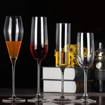 Nové Krištáľové sklo Pohára Šampanské, Pivo, Víno, Pohár Lead-free fire Okuliare Bar Strany Červené poháre na Víno, Šampanské Flauty Transparentné