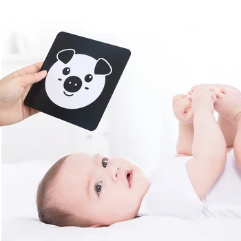 HighContrast Dieťa Flash Kariet Čierna Biela Karta Novorodenca Vizuálne Podnety Učenie Zmyslová Hračky Montessori Vzdelávacích Flashcard