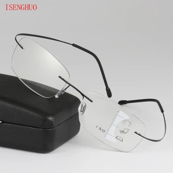 Bez obrúčok Okuliare Smart zoom Titán Progresívne Okuliare na Čítanie Muži Ženy Presbyopia Ďalekozrakosť Multifokálne Glasse 1.0-3.0