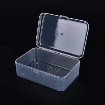 Priehľadné Plastové Úložný Box Šperky Displej pre Kozmetiku Zber Časti Prvok Malé Veci Domov Organizácie Korálky Prípade