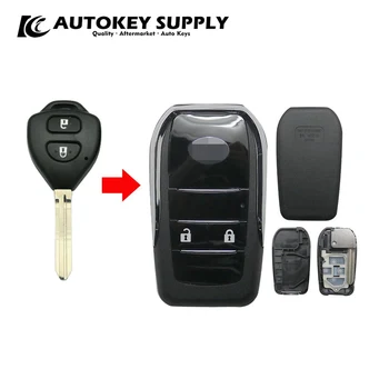 2 Tlačidlá Vhodné pre Toyota Camry RAV4 Reiz Vios Koruny auta rovno diaľkové ovládanie upravené skladací kľúč shell AKTYF124
