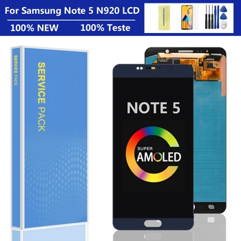 100% Testované, Originálne Note5 LCD Pre SAMSUNG Galaxy Note 5 N920 N920F LCD Displej Dotykový Displej Digitalizátorom. Montáž Náhradné