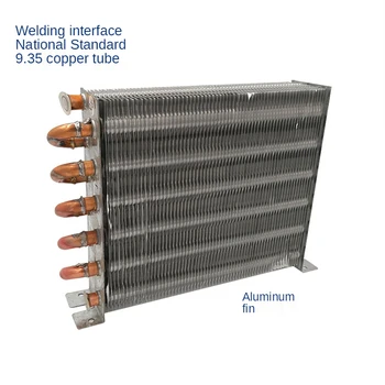 Mraznička kondenzátora, Vzduchom chladený vodou fin kondenzátora Medenými radiátor fin výmenník tepla bez shell