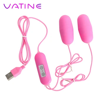 VATINE Duálny Vibrátor Vajcia 12 Frekvencia Stimulátor Klitorisu Bullet Obchod USB Sexuálne Hračky pre Ženy, Ženská Masturbácia Dospelých Produkty