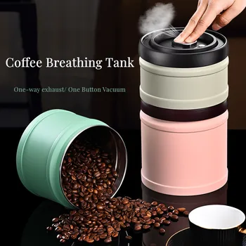 Vákuovom Coffee Bean Úložný Kontajner Výfukových StorageCereals Cukrovinky, Čaj Udržať Čerstvé Filter Z Nerezovej Ocele, Tank