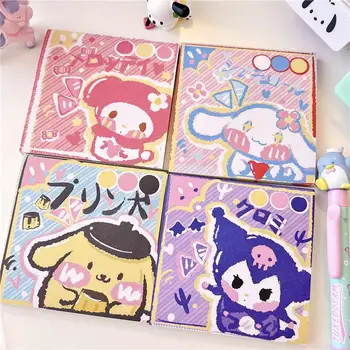 Anime Sanrio Scratch Pad Kawaii Dobrý Deň, Kittys Moje Melódie Cinnamorol Príslušenstvo Roztomilý Krásy Poznámkový Blok, Písacie Potreby Nálepky Dievčatá Darček