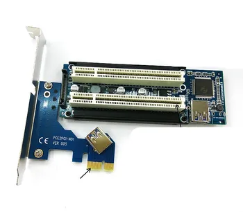 2.6 FT PCI-E Express X1 na Duálny slot karty PCI Stúpačky Rozšíriť Karty Adaptéra S rozhraním USB 3.0 Kábel