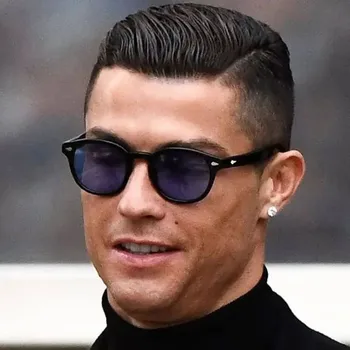 Móda Ronaldo Slnečné Okuliare Muži Ženy Vintage Kolo Odtieň Tichom Transparentná Modrá Objektív Dizajn Značky Slnečné Okuliare Oculos De Sol