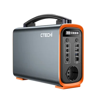 CTECHi Prenosné elektrické Stanice 240 Wh LiFePO4 Solárny Generátor s 200 W AC/DC/USB/USB-C Mobile Napájanie Vonku Cestovanie