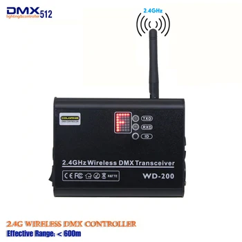 Nový Štýl 2,4 Ghz Bezdrôtové DMX Prijímač A Vysielač Radič 2 v 1 aj Spôsob Led Fáze Regulátor Osvetlenia