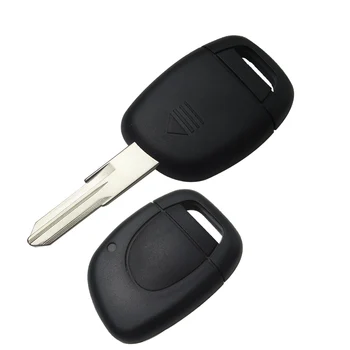 OkeyTech Diaľkové Uncut Kotúča Kľúč Shell Kryt Prípade Na RENAULT Twingo Kangoo Clio Master 1 Tlačidlo Č Čip Keyless Entry Fob Prípade