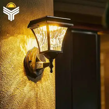 Solárne LED osvetlenie Vonkajšie Jednoduché Nástenné Svietidlo Nástenné Sconce Lampy Vonkajšie Slnečné Svetlo Vonkajšie Osvetlenie Balkón Záhradné Dekorácie IP55