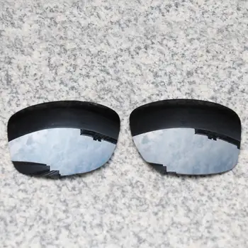 E. O. S Polarizované Rozšírené Náhradné Šošovky pre Oakley Jupiter Squared slnečné Okuliare - Black Chrome Polarizované Zrkadlo