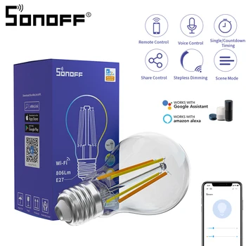 SONOFF B02-F A60 WiFi LED Žiarovky Žiarovka Smart Home E27 Stmievateľné Žiarovky Dual-Farba Hlasu Diaľkové Ovládanie Práce s Alexa