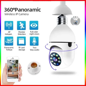 Bezdrôtový Vonkajší Dohľad videokamery 360 Graus S Wifi 1080p Hd Mini Kamera, Snímač Nočné Videnie Videokamery Smart Home
