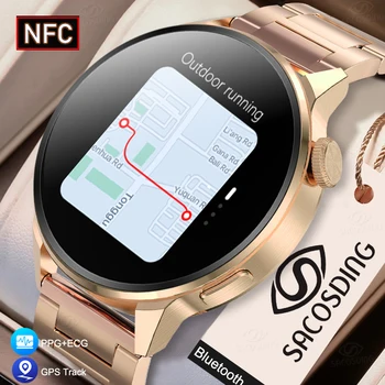 SACOSDING Smart Hodinky Ženy NFC Bluetooth Smart Call Športové GPS Sledovanie Smartwatch Mužov Srdcového rytmu EKG PPG Smartwatch Pre Android