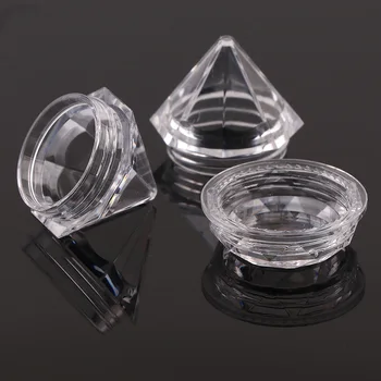 10pcs/veľa Mini Kozmetické Prázdne Prenosné Fľašiach Jar Hrniec Diamond Krém Box Eyeshadow make-up Krém na Tvár Kontajner