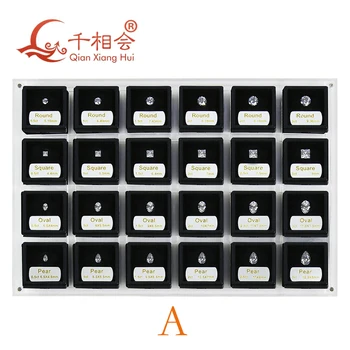 8 tvary cubic zirconia voľné 1-5 carat hmotnosť veľkosť, nastaviť zobrazenie nástroje box diamantovým master set