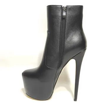 SHOFOO topánky,Krásne ženské topánky, PU, o 6typ nepremokavé platformu, 18 cm vysokým podpätkom dámske topánky, členkové topánky.VEĽKOSŤ:34-45