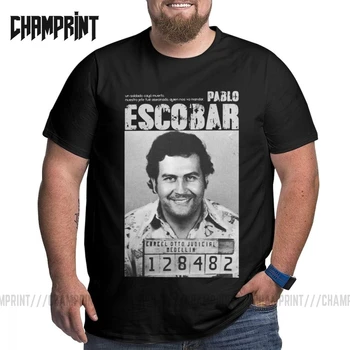 Pablo Escobar T Shirt Burín Mafia Scareface Luciano Kapún T-Shirt Mužov Bavlnené Tričko Big Vysoký Tričko Oblečenie Veľké Plus Veľkosť 4X 5X 6X