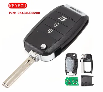 Keyecu Inovované Diaľkové Ovládanie Fob 3 Tlačidlo 433MHz ID60 6F Čip pre KIA Sportage 2016-2017 Kľúča Vozidla