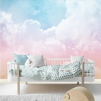 beibehang moderný minimalistický nástenná maľba farebná cloud strop, steny pokrýva tapety detská izba, obývacia izba, spálňa, TV joj