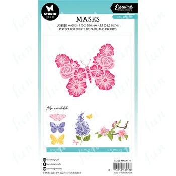 2023 Nový Kvetinový Motýľ Vrstvenie Ručné Blany DIY Scrapbooking Dekorácie Razba Šablóny Diy Pozdrav Karty Album
