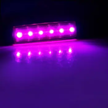 10Pcs 6 LED Rock Svetlo Podlhovasté Fialová Bočné Obrysové Svetlá Kontrolka Pracovné Svetlo pre Auto Truck Nákladných Lodí Príslušenstvo Náhradné