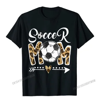 Futbal Mama Leopard Zábavné Futbal Mama Matky Deň T-Shirt Camisas Mužov Hot Predaj Mužov Top T-Shirts Hip Hop Topy & Tees Bavlna Lete