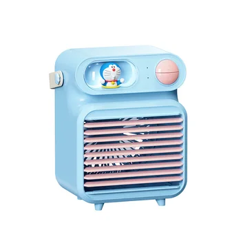 Kawaii Anime Doraemon Vody Chladiaci Ventilátor Domáce Prenosné Ploche Klimatizácia Fanúšik Kresleného Zvlhčovanie Sprej Chladiaci Ventilátor