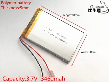 3.7 V,3460mAH (polymér lítium-iónové batérie), Li-ion batéria pre 7 palcový tablet pc 8 palcový 9 505080 Doprava Zadarmo