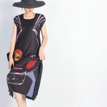Nové dámske čierne krajky-up šaty na leto 2023 Miyak násobne ashion voľné veľké veľkosti Japonské ministerstvo sladké pohode zloženke šaty