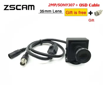 Mini Predbiehanie Auto WDR Kamera 1080P AHD IMX307 Čip Star Light 0.0001 Lux CCTV 25 mm/35 mm Dlhá Ohnisková vzdialenosť Objektívu Bezpečnosti OSD Cam